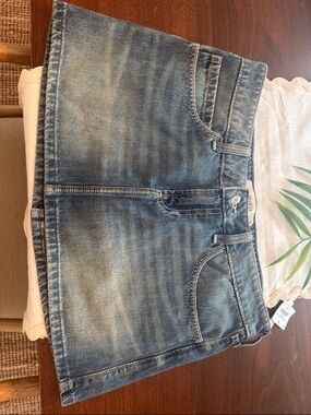 Hollister Denim Mini Skirt in Faded Blue